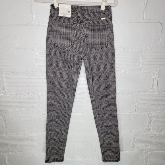 Kancan Women's Junior's Size 5 Jeans Gray Plaid Button Fly - Picture 2 of 8
